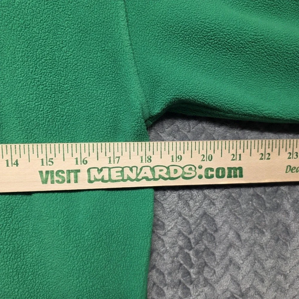Polo by Ralph‎ Lauren Youth Quarter Zip Fleece Pullover Green Y2K Logo L 16/18